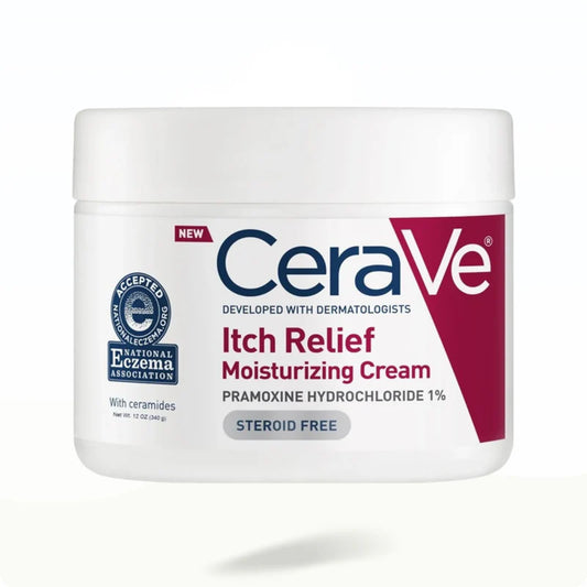 CeraVe Itch Relief Moisturizing Cream – Fast-Acting Soothing Care for Dry, Itchy Skin
