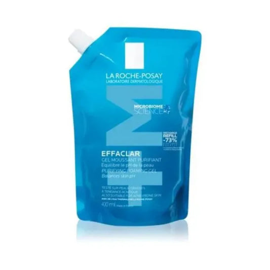 La Roche-Posay Effaclar Purifying Foaming Gel Refill – 400ml for Oily, Acne-Prone Skin