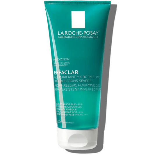 La Roche-Posay Effaclar Micro-Peeling Purifying Gel – Deep Cleanser for Oily & Acne-Prone Skin (200ml)
